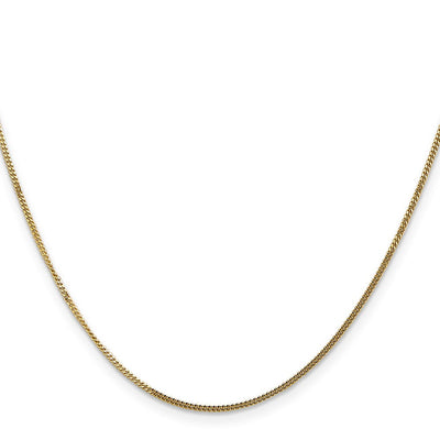 14K . Curb with Spring Ring Clasp Pendant Chain