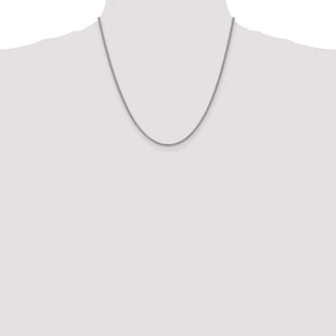 14K White Gold Spiga with Lobster Clasp Chain (Style PEN122-20)