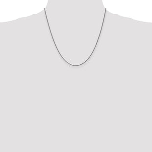 14K White Gold . Diamond-cut Spiga with Lobster Clasp Chain (Style PEN127-20)