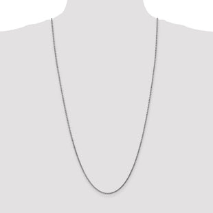 14K White Gold . Diamond-cut Spiga with Lobster Clasp Chain (Style PEN129-30)