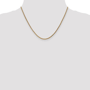 14K Diamond-cut Spiga with Lobster Clasp Chain (Style PEN131-18)