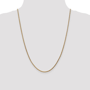 14K Diamond-cut Spiga with Lobster Clasp Chain (Style PEN131-24)