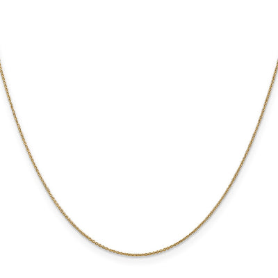 14K . Round Open Link Cable Anklet