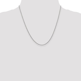 14K White Gold Round Open Link Cable with Lobster Clasp Chain (Style PEN137-20)