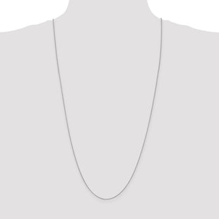 14K White Gold . Diamond-cut Spiga with Lobster Clasp Chain (Style PEN152-30)