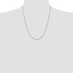 14K White Gold . Diamond-cut Spiga with Lobster Clasp Chain (Style PEN153-22)