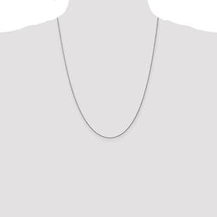 14K White Gold . Diamond-cut Spiga with Lobster Clasp Chain (Style PEN154-24)
