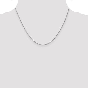 14K White Gold Spiga with Lobster Clasp Chain (Style PEN159L-18)