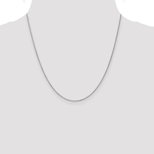14K White Gold Spiga with Lobster Clasp Chain (Style PEN159L-20)