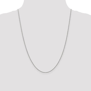 14K White Gold Baby Rope with Spring Ring Clasp Chain (Style PEN171-24)