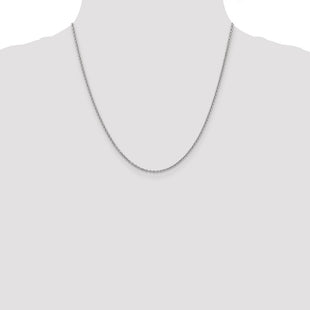 14K White Gold Forzantine Cable with Lobster Clasp Chain (Style PEN188-20)