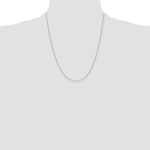 14K White Gold Diamond-cut Cable with Lobster Clasp Chain (Style PEN192L-22)