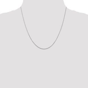 14K White Gold Diamond-cut Round Open Link Cable with Lobster Clasp Chain (Style PEN196-20)
