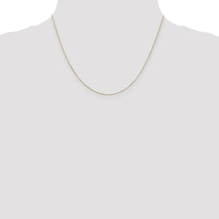14K Diamond-cut Round Open Link Cable with Lobster Clasp Chain (Style PEN202-18)