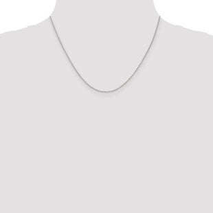 14K White Gold Cable with Lobster Clasp Chain (Style PEN207-18)