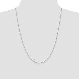 14K White Gold Cable with Lobster Clasp Chain (Style PEN207-24)