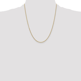 14K Round Open Link Cable with Lobster Clasp Chain (Style PEN215-22)