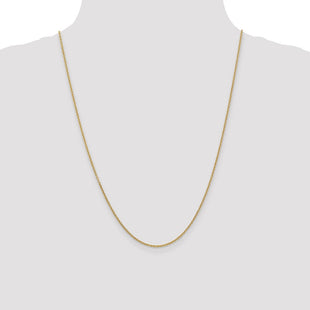 14K Round Open Link Cable with Lobster Clasp Chain (Style PEN215-24)