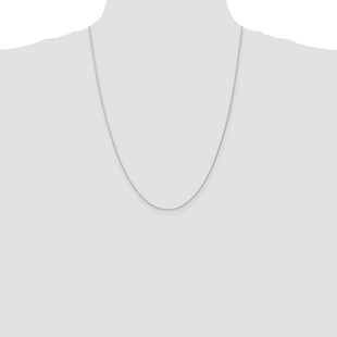 14K White Gold Parisian Wheat with Lobster Clasp Chain (Style PEN260-24)