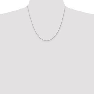 14K White Gold Parisian Wheat with Lobster Clasp Chain (Style PEN261-20)