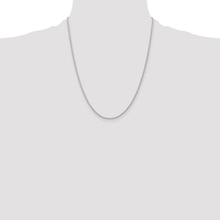 14K White Gold Parisian Wheat with Lobster Clasp Chain (Style PEN262-22)