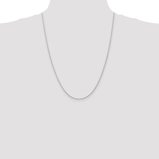 14K White Gold Parisian Wheat with Lobster Clasp Chain (Style PEN262-24)