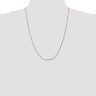14K White Gold Parisian Wheat with Lobster Clasp Chain (Style PEN263-24)