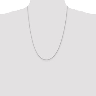 14K White Gold Diamond-cut Parisian Wheat with Lobster Clasp Chain (Style PEN270-24)