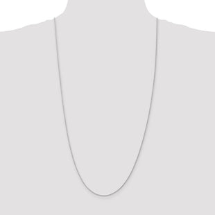 14K White Gold Diamond-cut Parisian Wheat with Lobster Clasp Chain (Style PEN270-30)