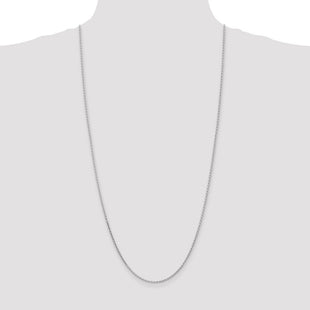14K White Gold Diamond-cut Parisian Wheat with Lobster Clasp Chain (Style PEN271-30)