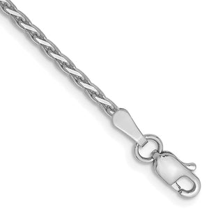 14K White Gold Diamond-cut Parisian Wheat with Lobster Clasp Bracelet (Style PEN271-7)