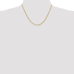 14K . Diamond-cut Parisian Wheat with Lobster Clasp Chain (Style PEN277-18)