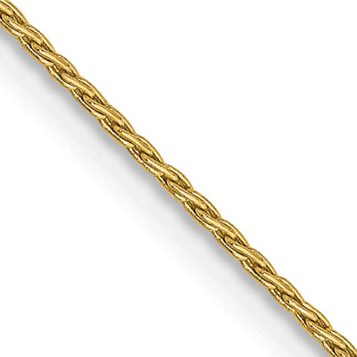 14K Round Parisian Wheat with Lobster Clasp Chain, 16 x 0.7mm