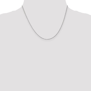 14K White Gold Rolo with Lobster Clasp Pendant Chain (Style PEN322-18)