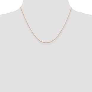 14K Rose Gold . Baby Rope with Spring Ring Clasp Chain (Style PEN324-18)