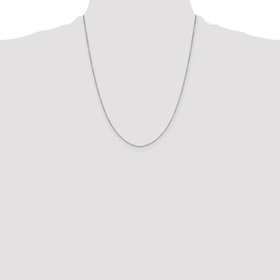 14K White Gold Diamond-cut Round Open Link Cable with Lobster Clasp Chain (Style PEN325-22)