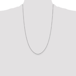 14K White Gold Diamond-cut Round Open Link Cable with Lobster Clasp Chain (Style PEN325-26)