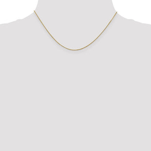 14K Diamond-cut Round Open Link Cable with Lobster Clasp Chain (Style PEN326-16)