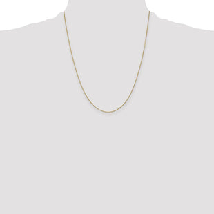 14K Diamond-cut Round Open Link Cable with Lobster Clasp Chain (Style PEN326-22)