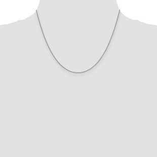 14K White Gold Forzantine Cable with Lobster Clasp Chain (Style PEN327-18)