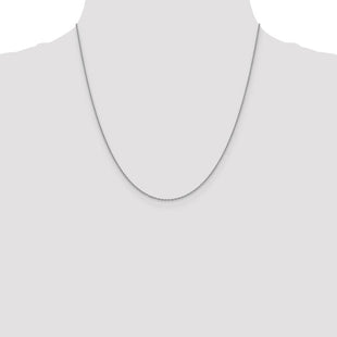 14K White Gold Forzantine Cable with Lobster Clasp Chain (Style PEN327-20)