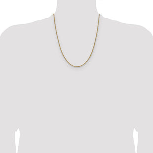 14k Yellow Gold with Rhodium Singapore Chain (Style PEN334-22)