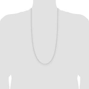 14k White Gold D/C Forzantine Cable Chain (Style PEN338W-30)