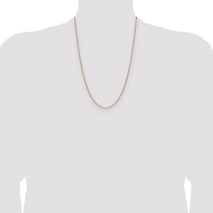 14k Solid Beveled Paperclip Chain (Style PEN342-24)