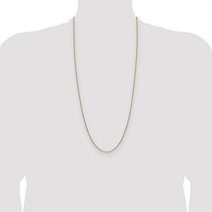 14k Solid Beveled Paperclip Chain (Style PEN342-30)