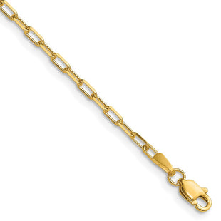 14k Solid Beveled Paperclip Chain (Style PEN342-8)