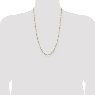 14k Solid Beveled Paperclip Chain (Style PEN343-26)