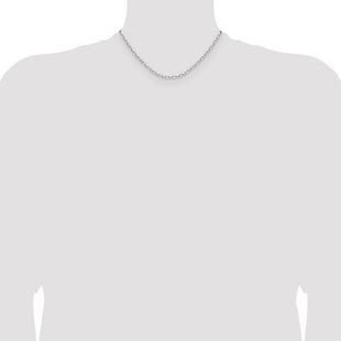 14k White Gold Solid Beveled Paperclip Chain (Style PEN343W-16)