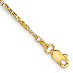 14K Lightweight Flat Anchor Link with Lobster Clasp Chain Anklet (Style PEN50-9)