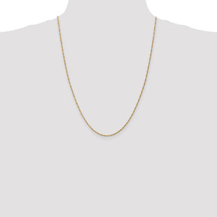 14K Singapore with Spring Ring Clasp Chain (Style PEN52-24)